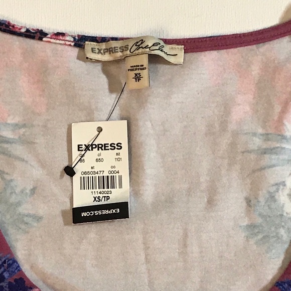 EXPRESS DEEP V  FLORAL BODYSUIT - Picture 6 of 7